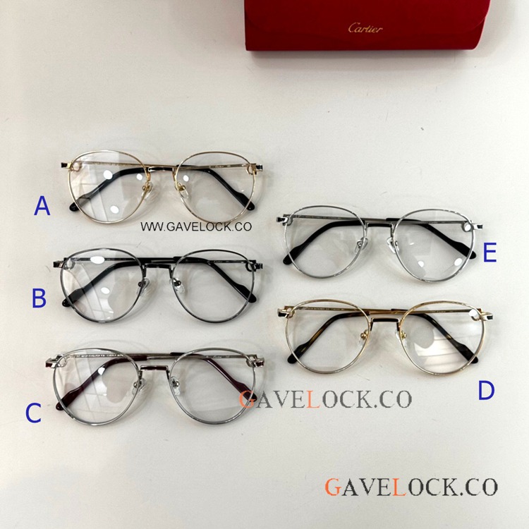 Premiere Cartier Eyeglass CT0335 Brown Gold Men Lady